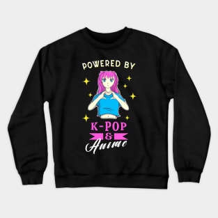 Manga Girl K-pop And Anime Fan Crewneck Sweatshirt